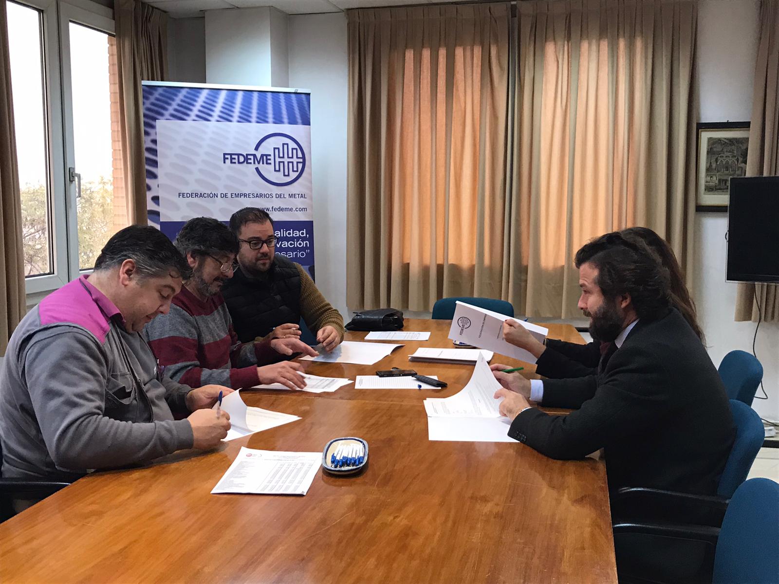 Acto de la firma de tablas salariales metal 2020